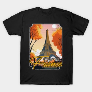 France Eiffel Tower French Art Design T-Shirt